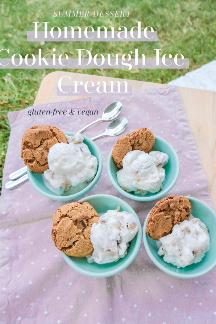 Homemade Cookie Dough Ice Cream | gluten-free & vegan