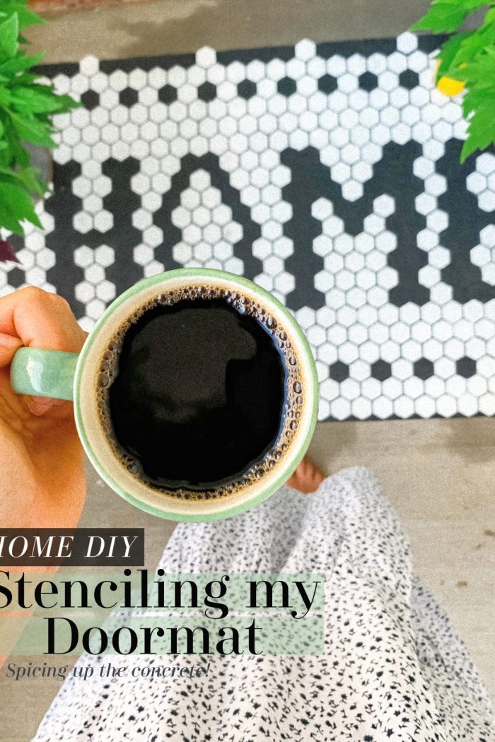 I Stenciled My Doormat on the Front Porch | Painting Tutorial
