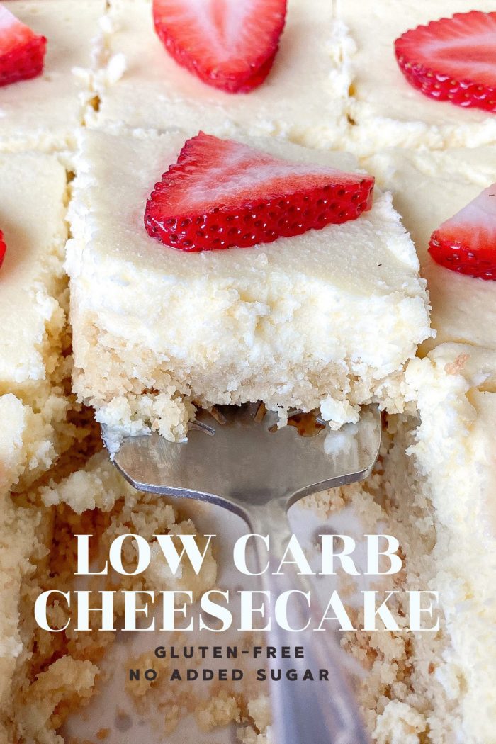 The Best Low Carb Cheesecake Bars | Gluten-Free & No Sugar